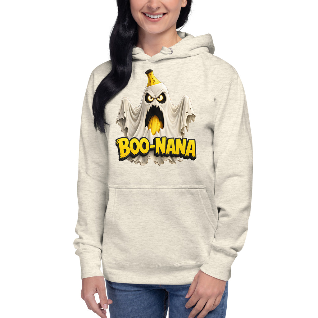 Boo Nana Unisex Hoodie — Oatmeal Heather — front
