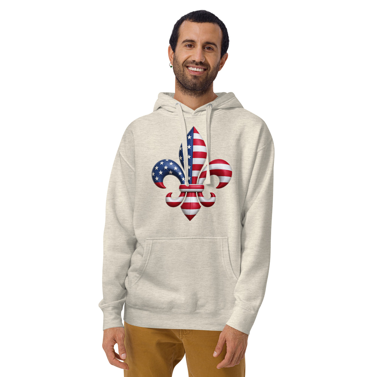 New Orleans Unisex Hoodie — Oatmeal Heather — front