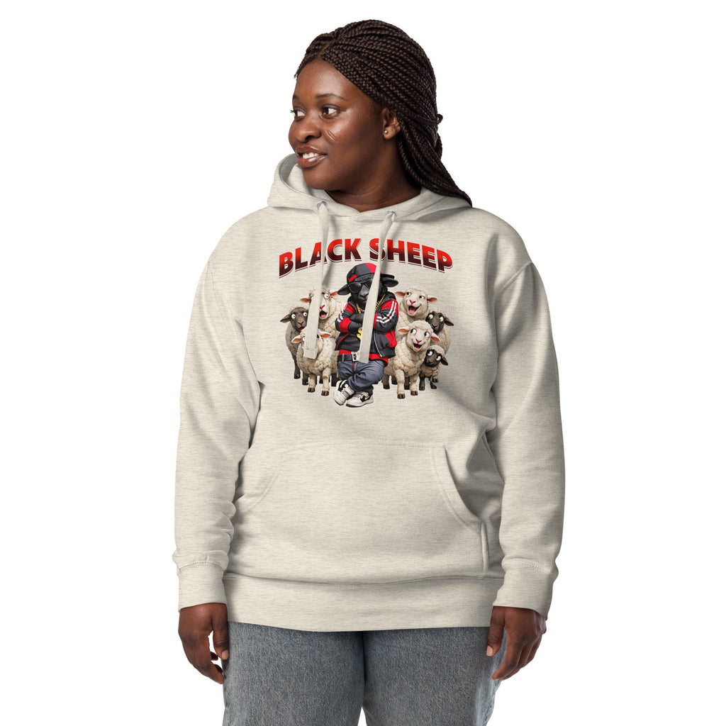Black Sheep Way Unisex Hoodie — Oatmeal Heather — front
