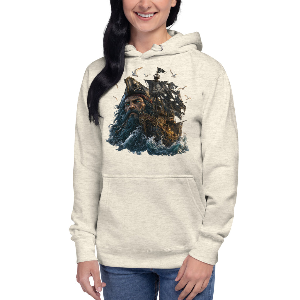 Ghost Ship Unisex Hoodie — Oatmeal Heather — front