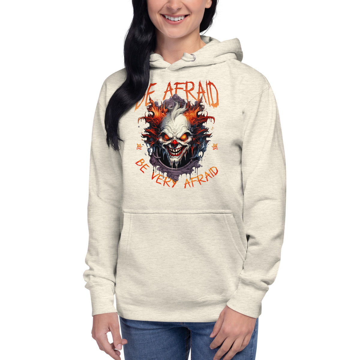 Mad Clown Unisex Hoodie — Oatmeal Heather — front