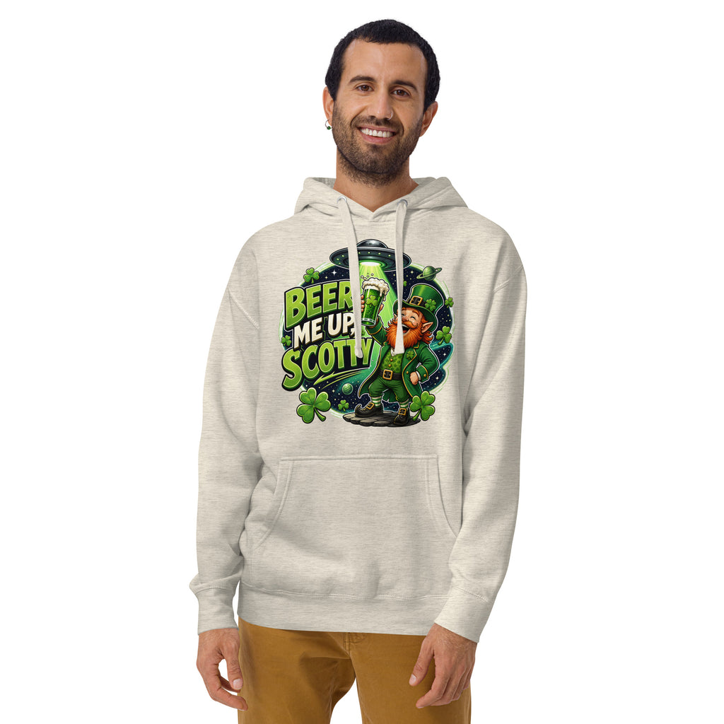 St. Patrick’s Day Cheers Unisex Hoodie — Oatmeal Heather — front