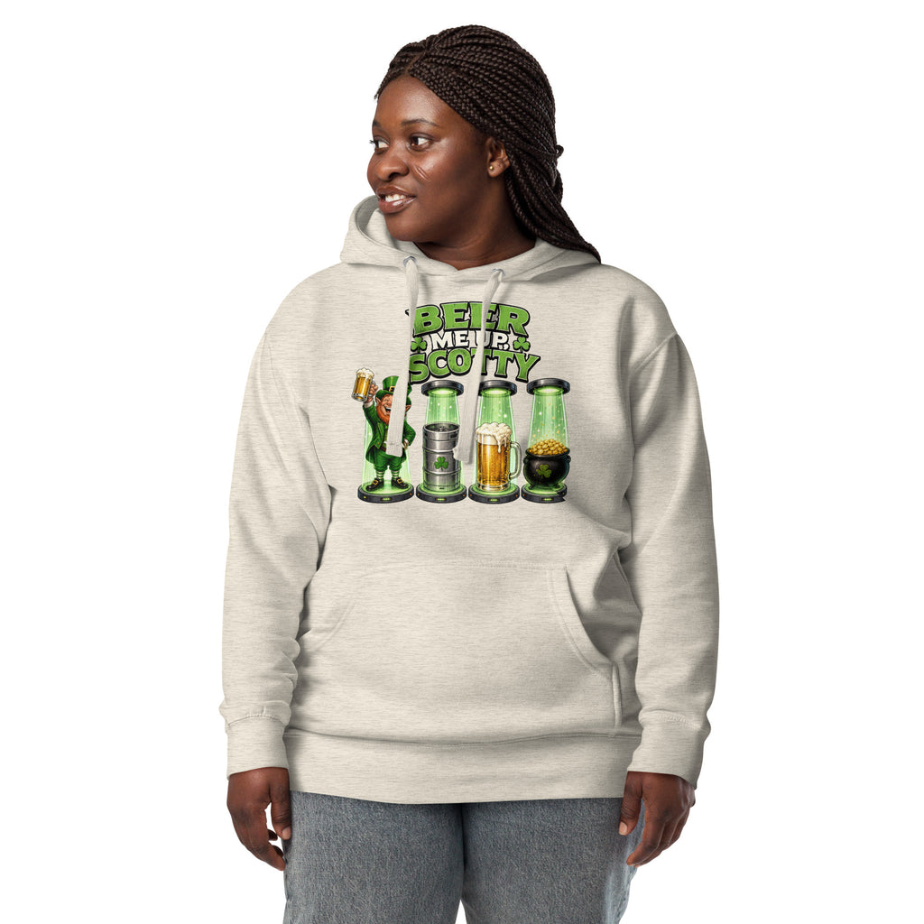 St. Patrick’s Day Transporter Unisex Hoodie — Oatmeal Heather — front