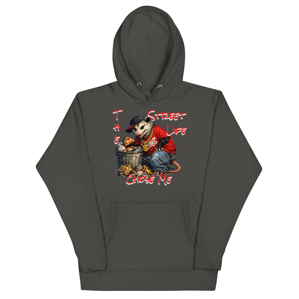NY Possum Life Unisex Hoodie — Vintage Black — front
