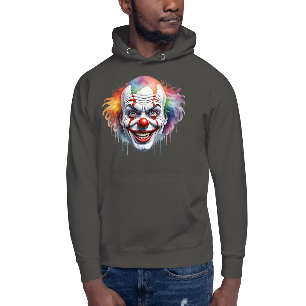 Painted Clown Unisex Hoodie — Vintage Black — front