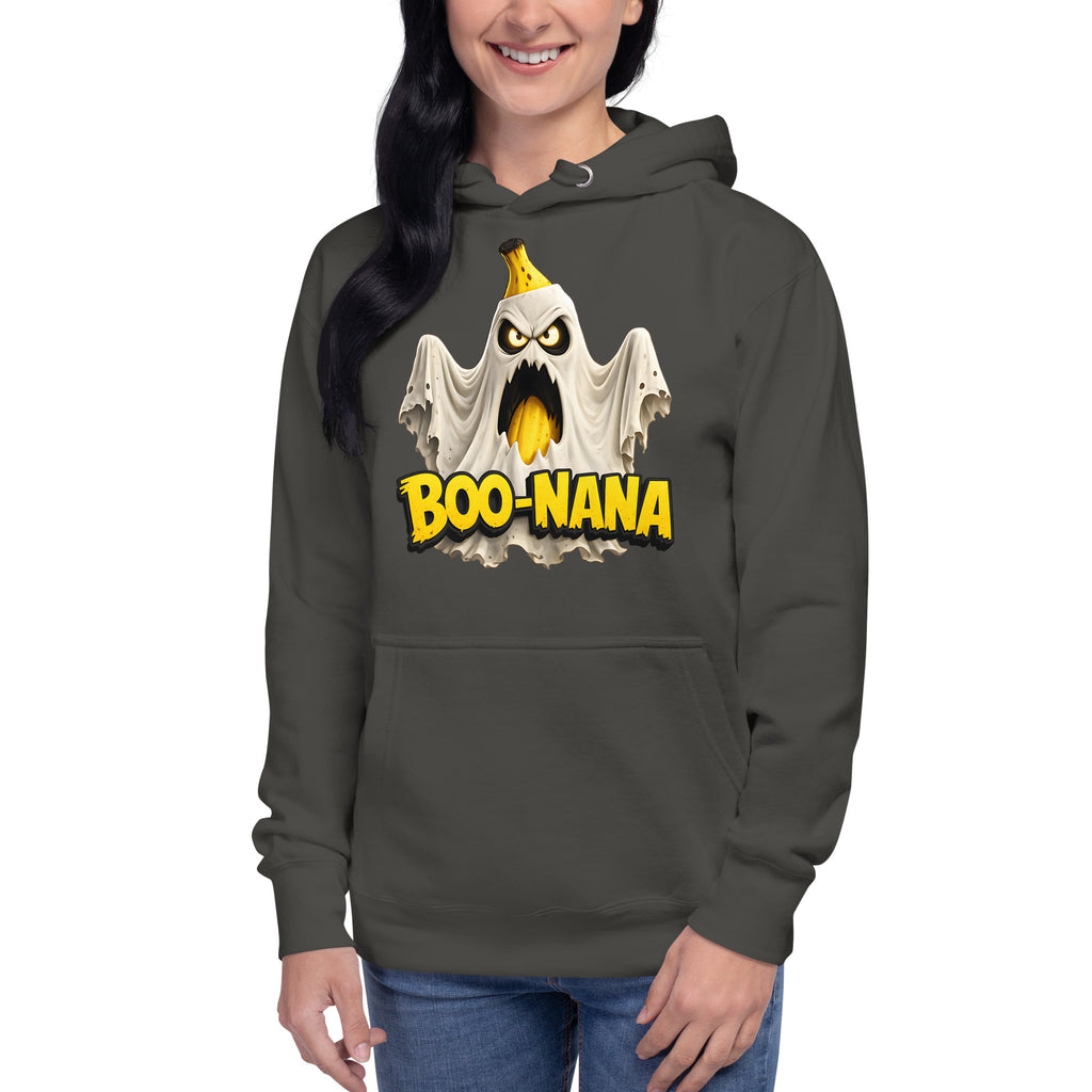 Boo Nana Unisex Hoodie — Vintage Black — front