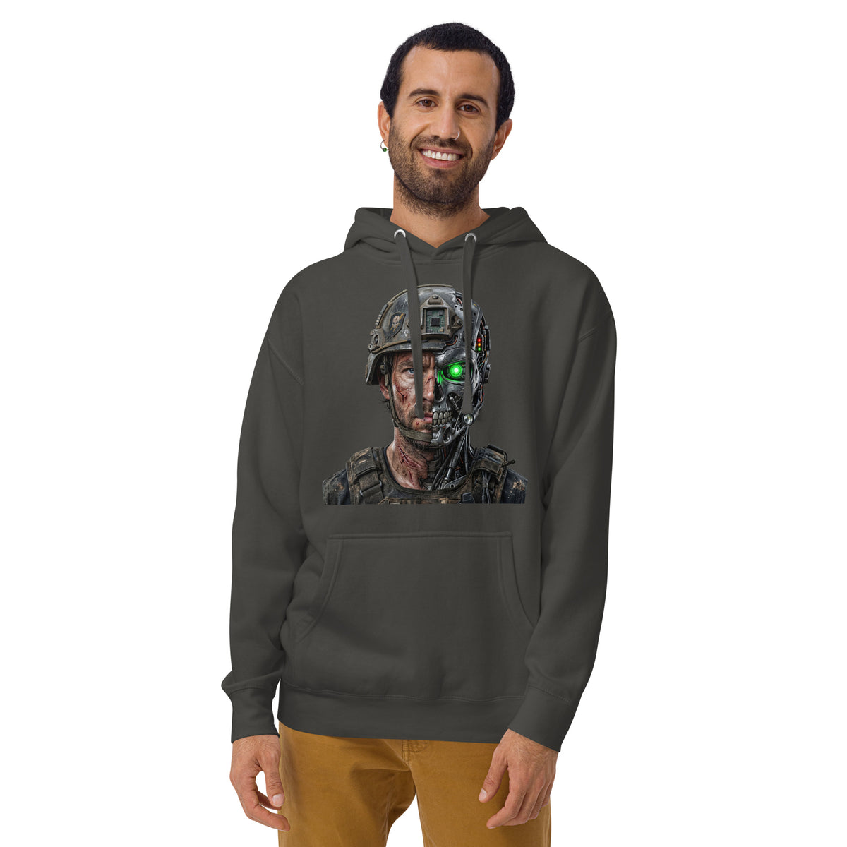 Borg Soldier Unisex Hoodie — Vintage Black — front