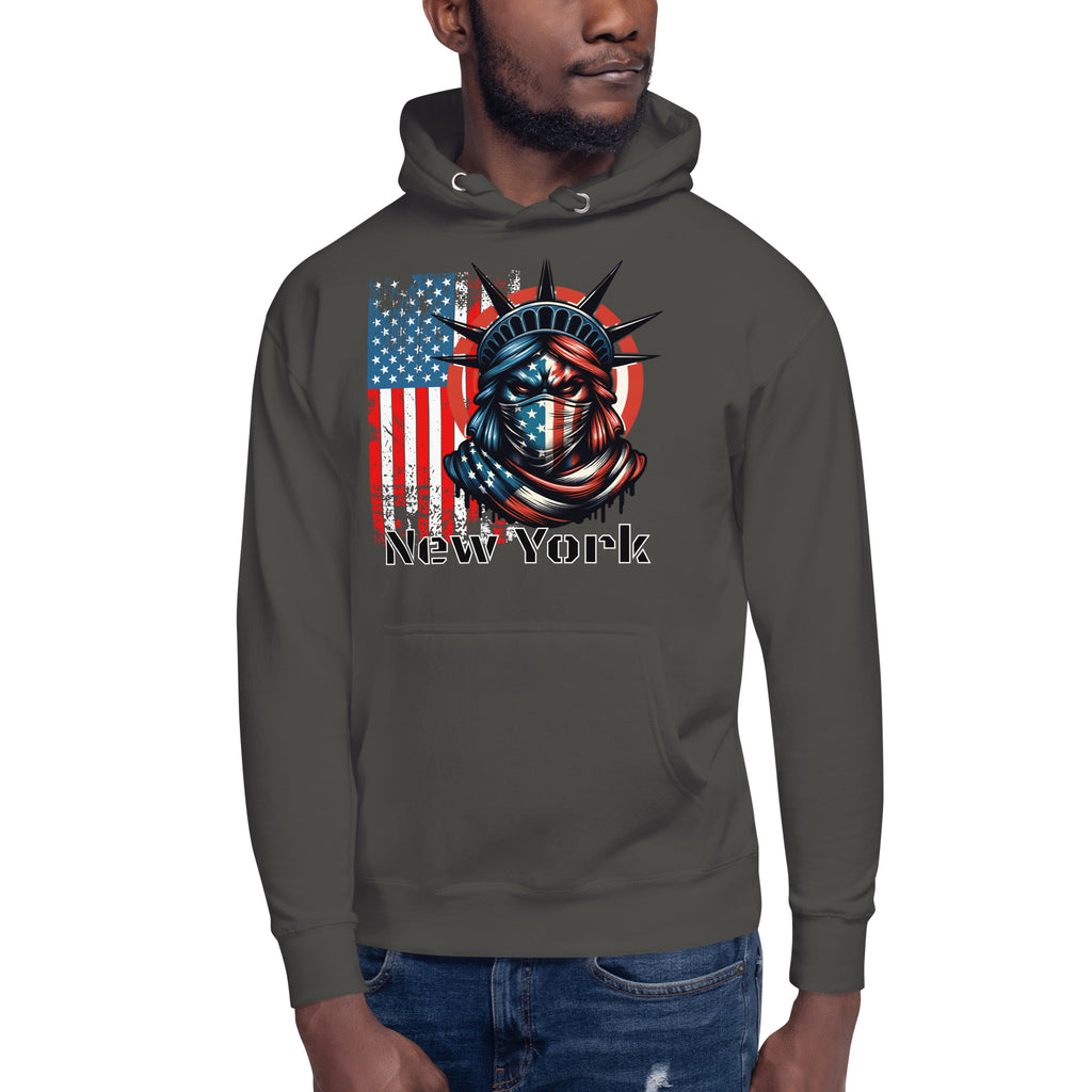 New York City Unisex Hoodie — Vintage Black — front