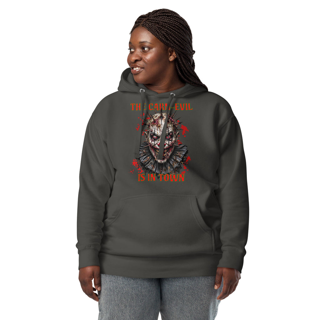 Undead Clown 2 Unisex Hoodie — Vintage Black — front