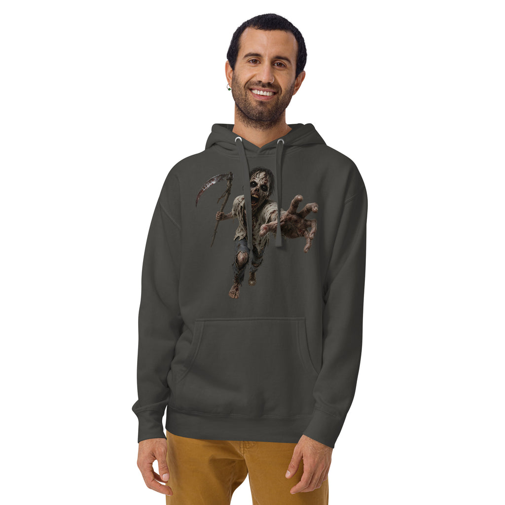 Zombie Run Unisex Hoodie — Vintage Black — front