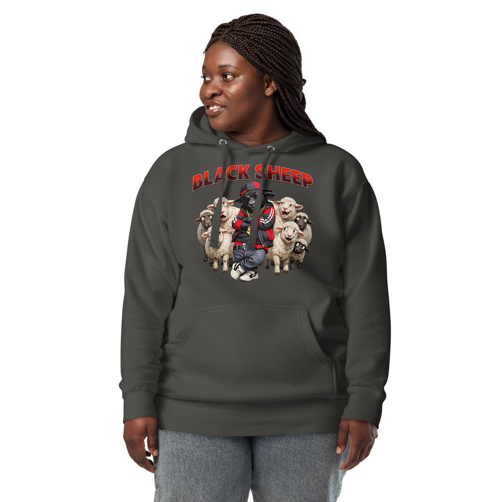 Black Sheep Way Unisex Hoodie — Vintage Black — front