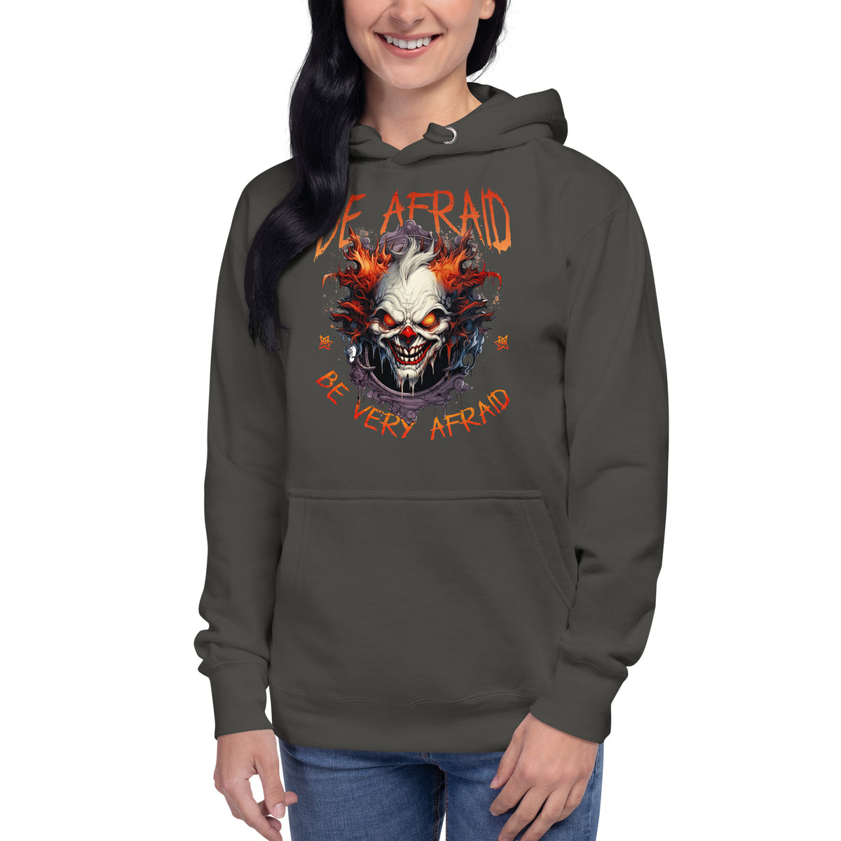 Mad Clown Unisex Hoodie — Vintage Black — front