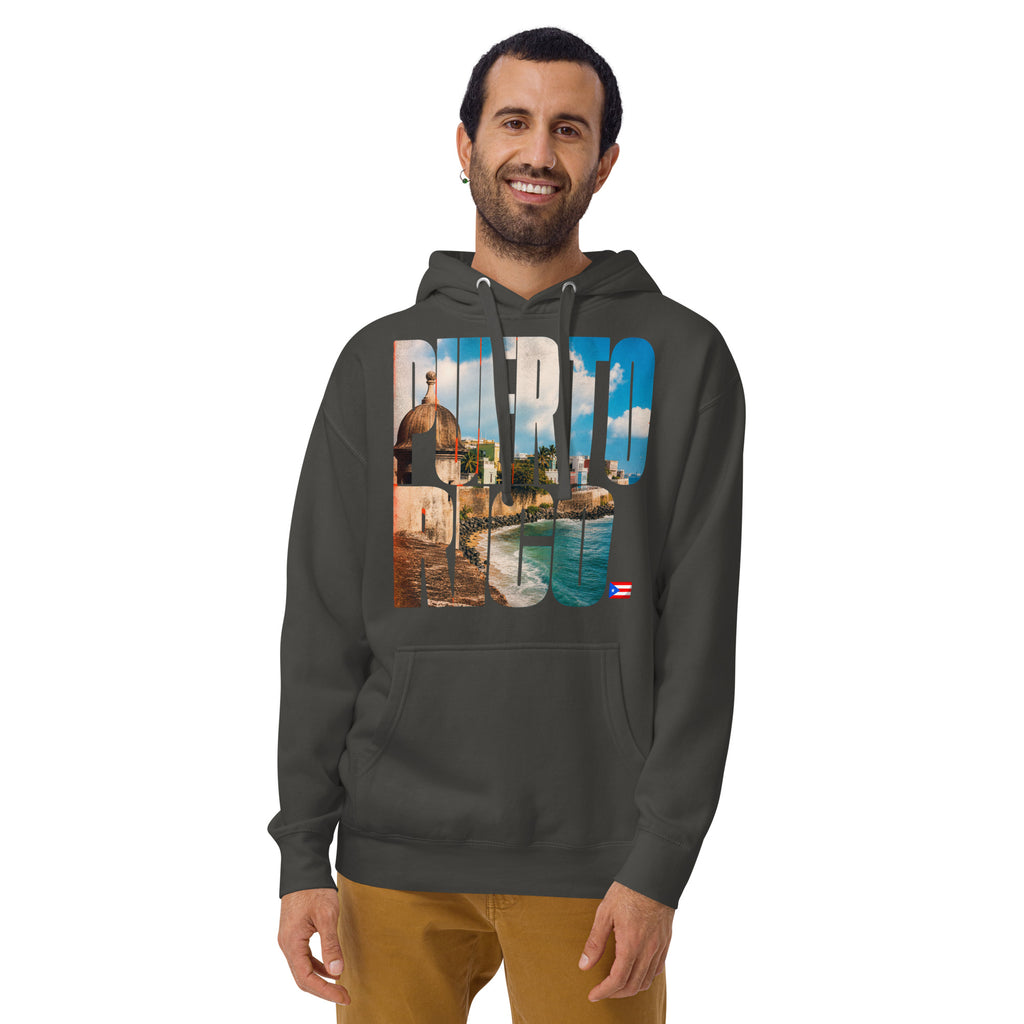 Puerto Rico Unisex Hoodie — Vintage Black — front