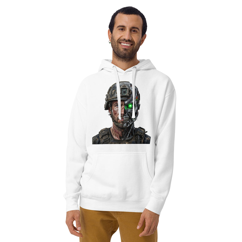 Borg Soldier Unisex Hoodie — White — front