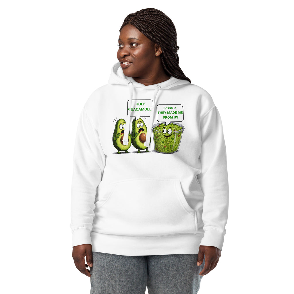 Holy Guacamole Unisex Hoodie — White — front