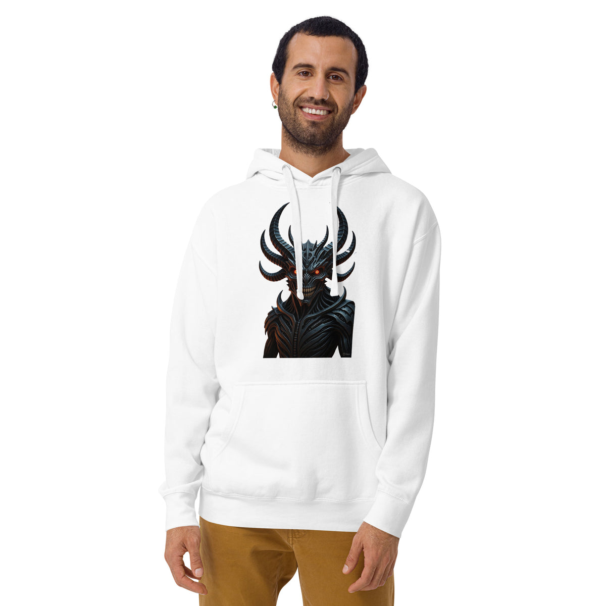 Nightmare King Unisex Hoodie — White — front