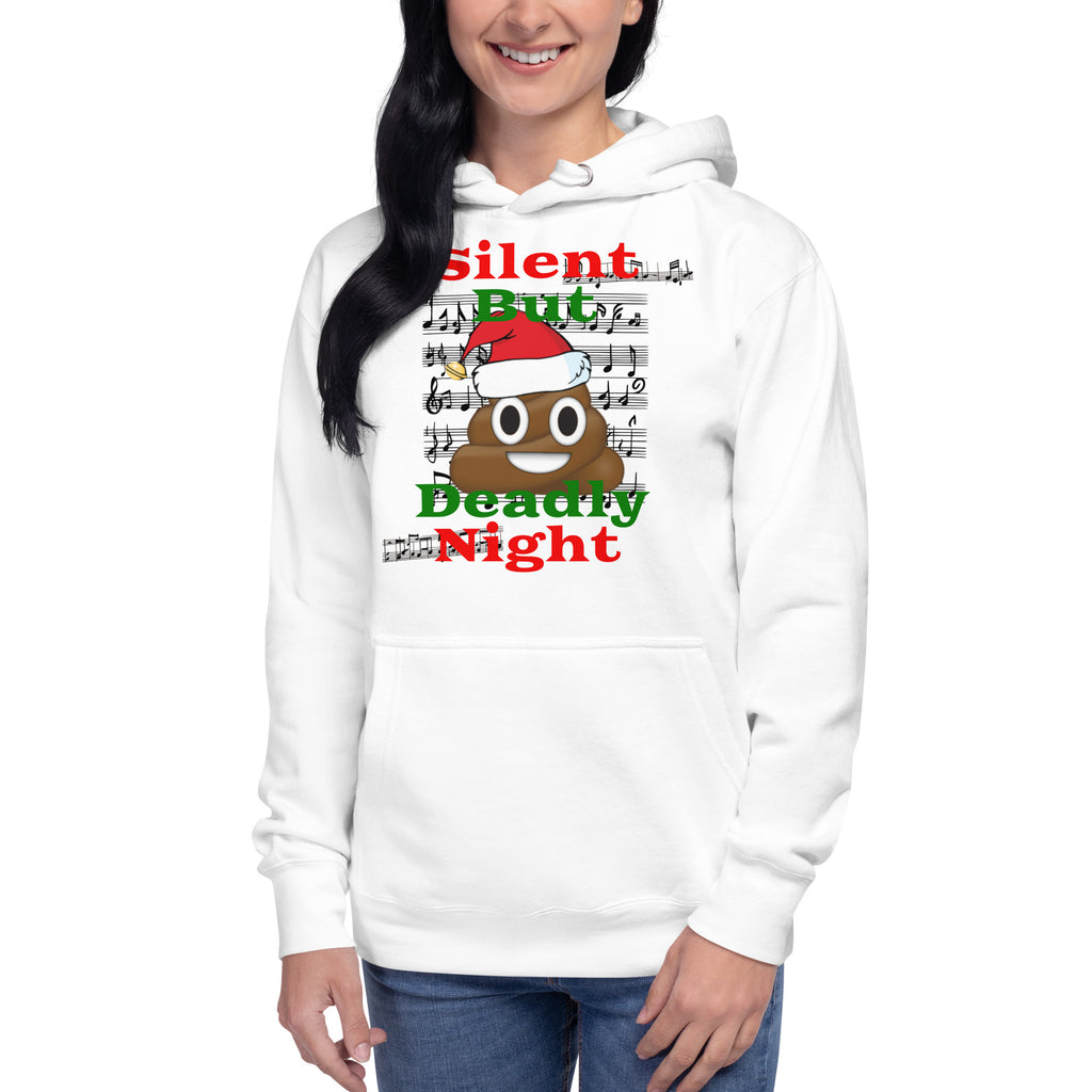 Silent Night Unisex Hoodie — White — front