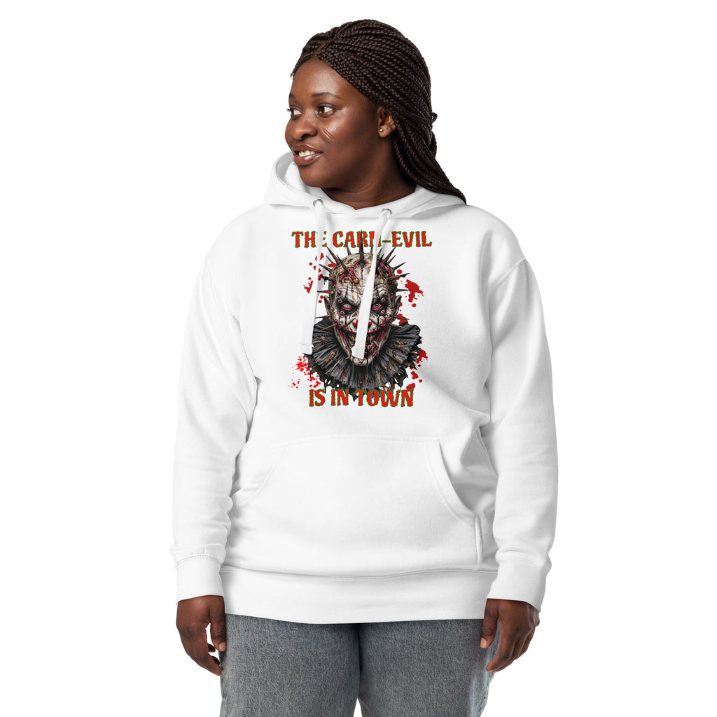 Undead Clown 2 Unisex Hoodie — White — front