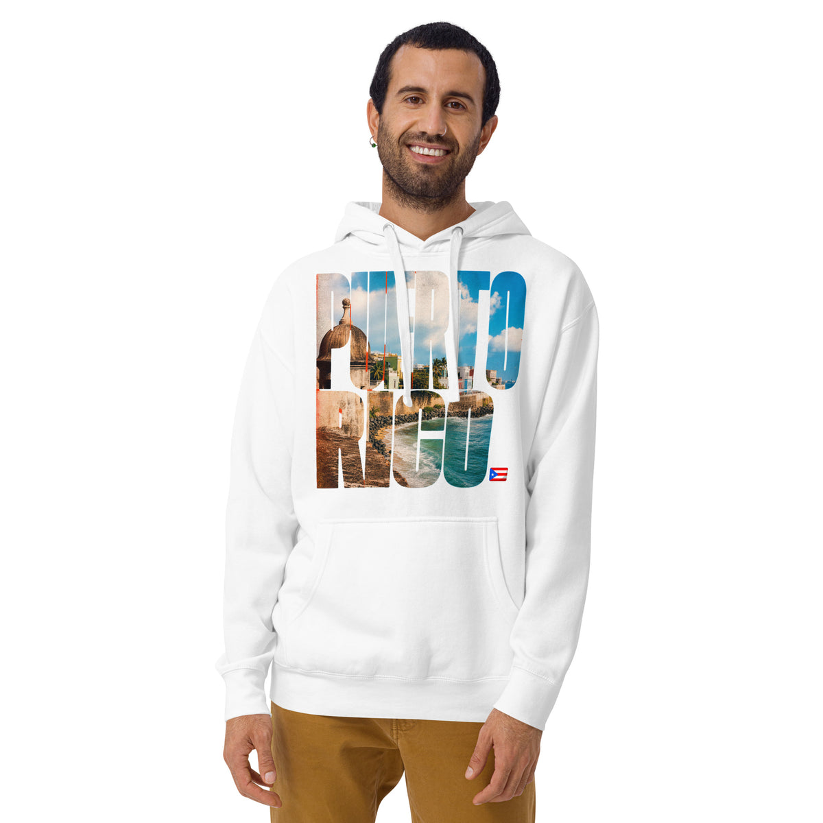 Puerto Rico Unisex Hoodie — White — front